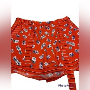 Red floral shorts by xhilaration size L